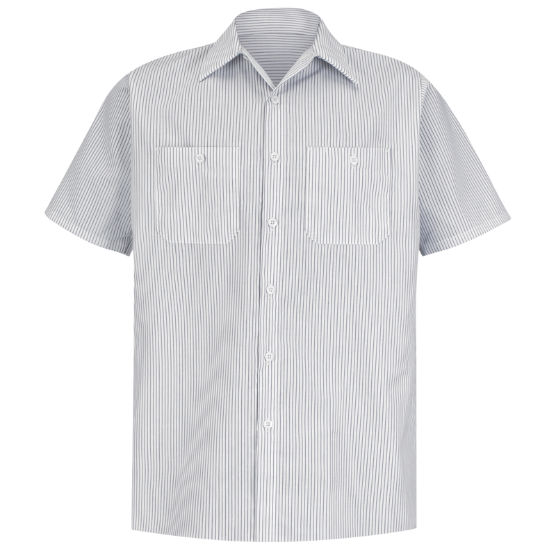 Men's Short Sleeve Work Shirt with Industrial Stripe | Red Kap 