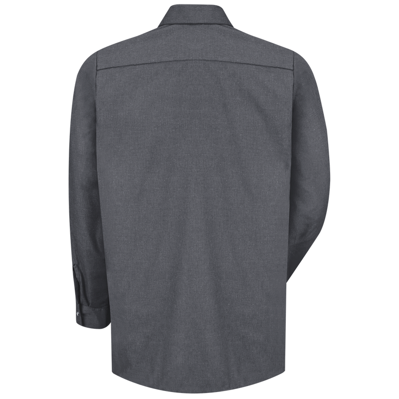 Men's Long Sleeve Heathered Poplin Uniform Shirt image number 2