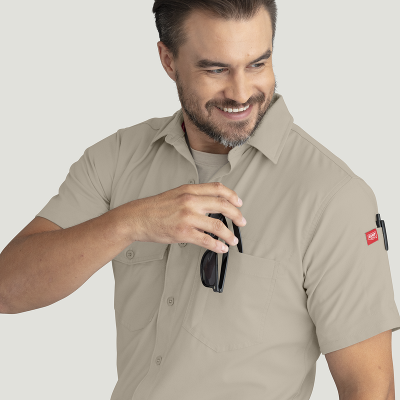 Men's Cooling Short Sleeve Work Shirt image number 12