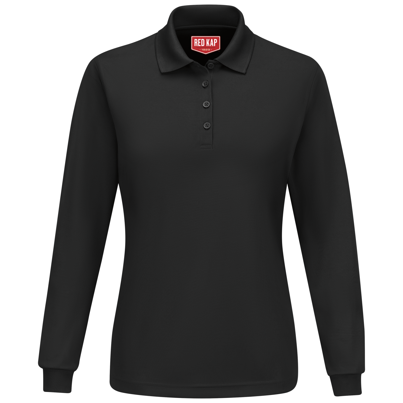 black long sleeve polo shirt womens