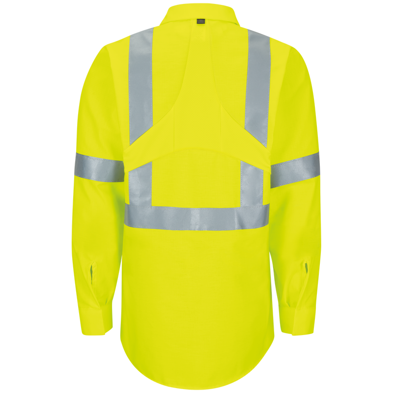 Long Sleeve Hi-Visibility Ripstop Work Shirt with + OilBlok, Type R Class | Red Kap®