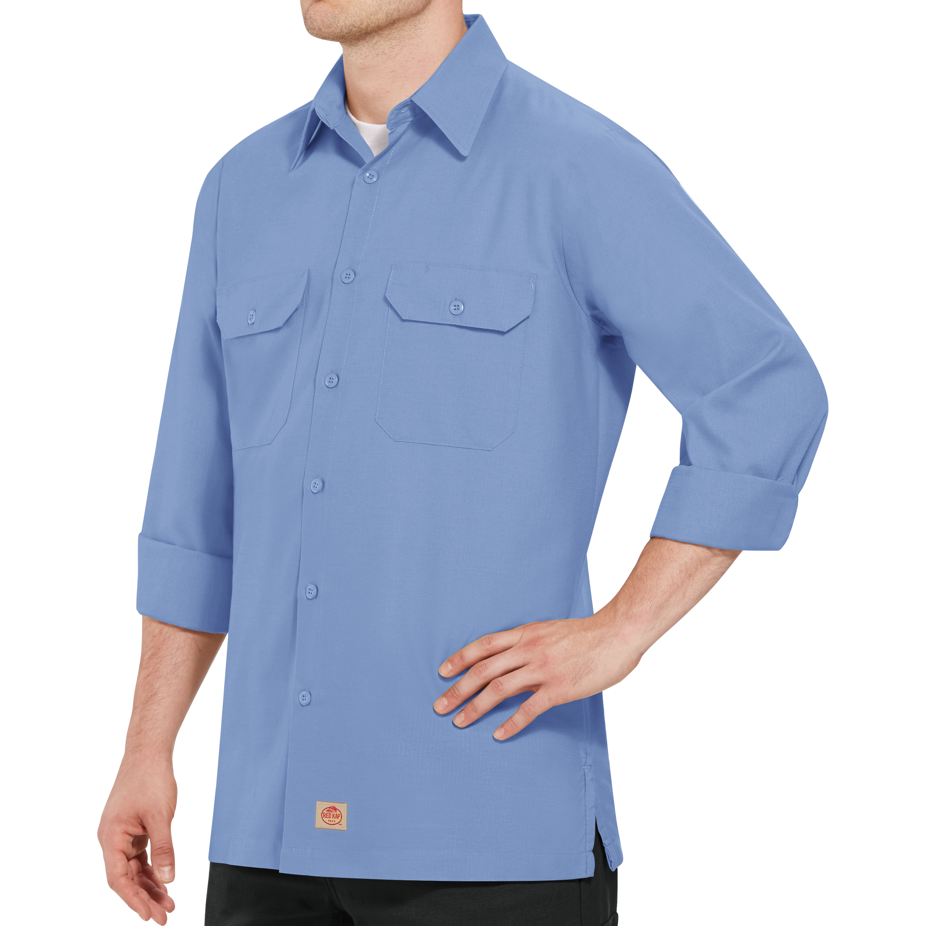 Men's Long Sleeve Solid Rip Stop Shirt